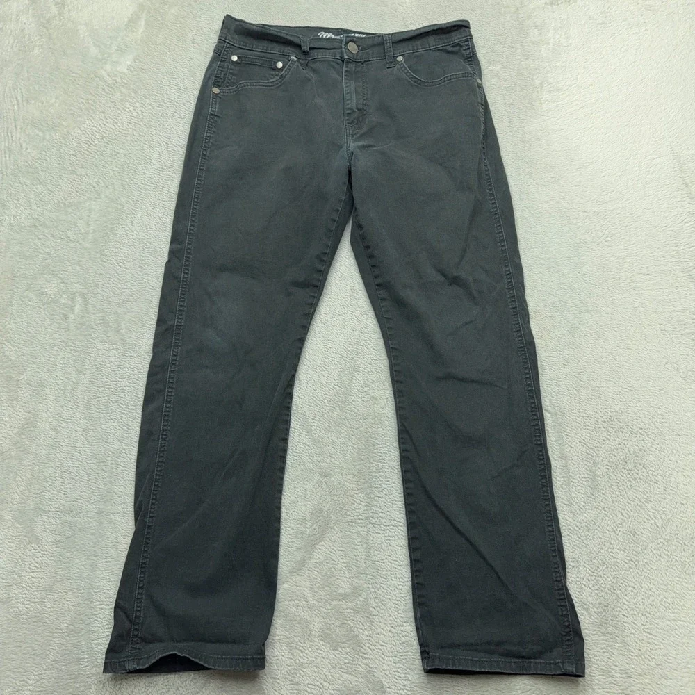 Wrangler Pants Mens 32x30 Black Retro Slim Straight 1088MWZBK Stretch Cotton